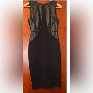 ANTHROPOLOGIE BAILEY 44 LORAX Women Sz XS FAUX LEATHER DRESS